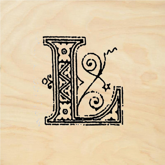 StampaFe Fancy Letter L - Rubber Stamp 0.5 x 0.5