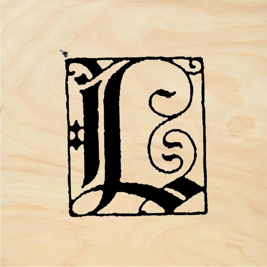 StampaFe Rectangle Letter L - Rubber Stamp 0.75 x 1