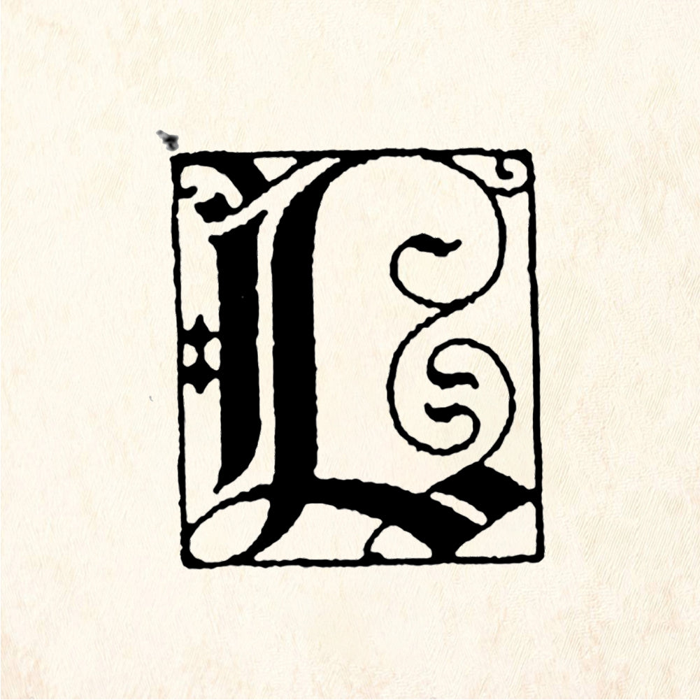 StampaFe Rectangle Letter L - Rubber Stamp 0.75 x 1