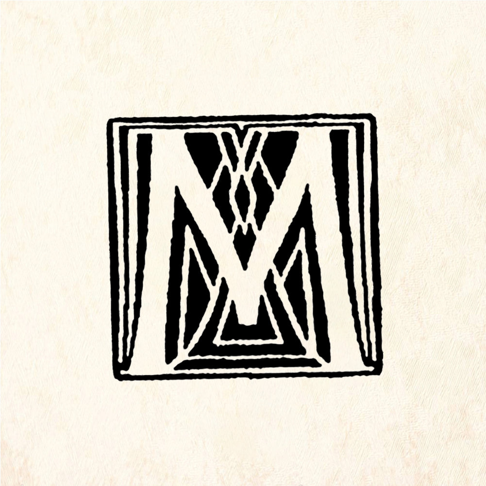 StampaFe Square Letter M - Rubber Stamp 1 x 1