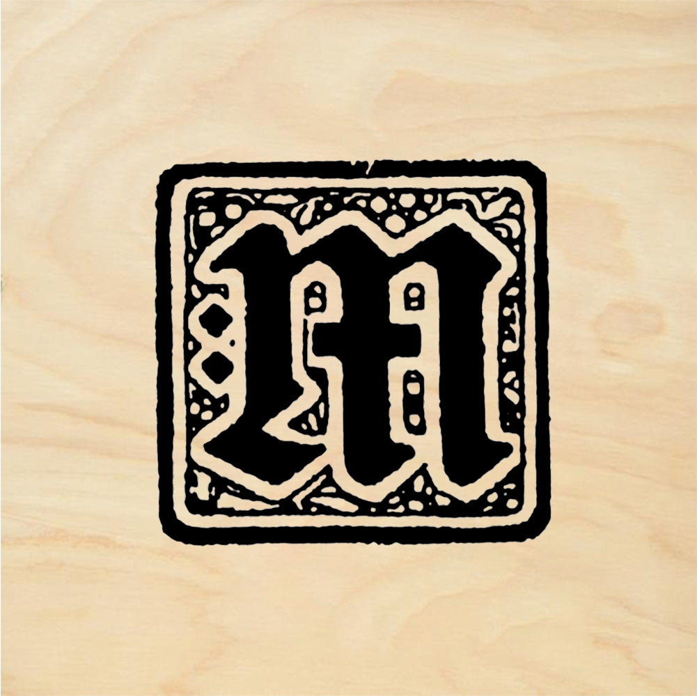 StampaFe German Letter M - Rubber Stamp 1 x 1