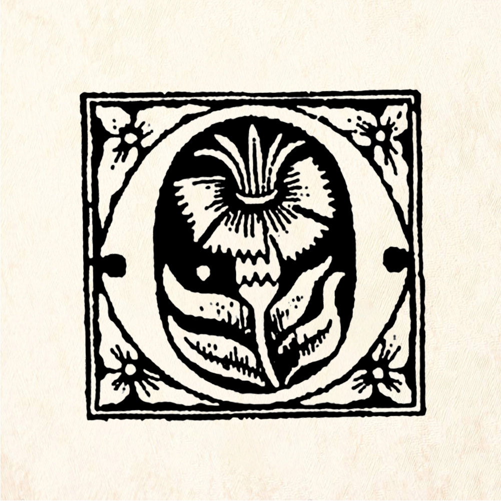 StampaFe Letter O - Rubber Stamp 1 x 1