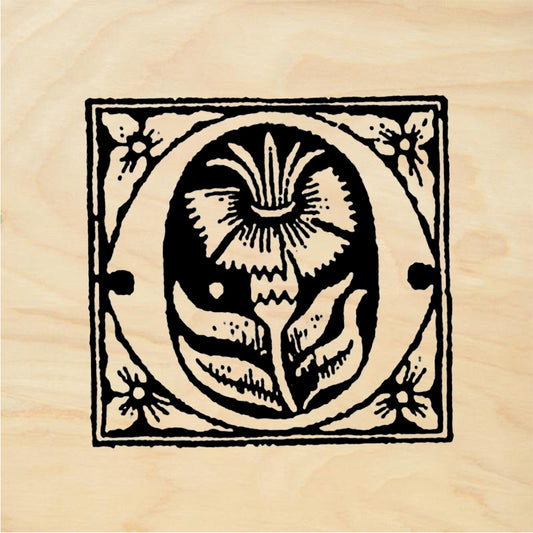 StampaFe Letter O - Rubber Stamp 1 x 1