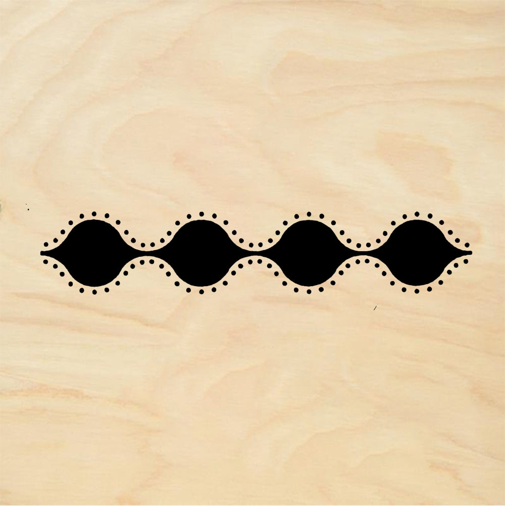 StampaFe Dotzy border Dotzy Diamond Border - Rubber Stamp 2.75 x 0.5