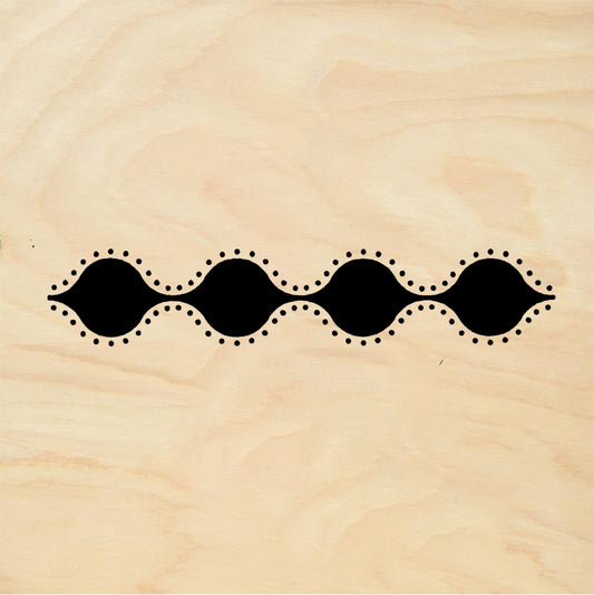 StampaFe Dotzy border Dotzy Diamond Border - Rubber Stamp 2.75 x 0.5
