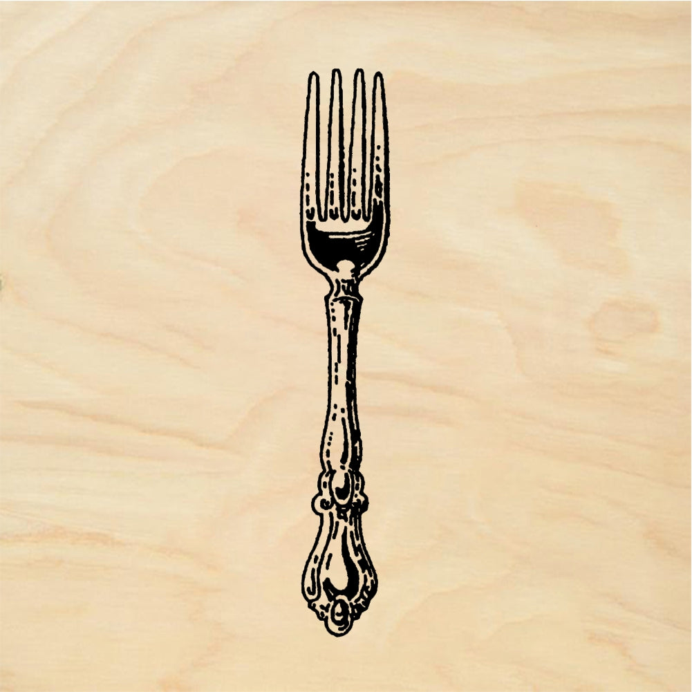 StampaFe Fork Dinner Fork - Rubber Stamp 1 x 0.5