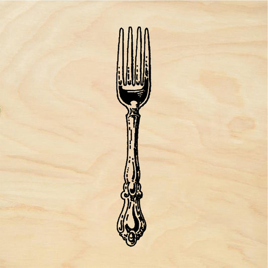 StampaFe Fork Dinner Fork - Rubber Stamp 1 x 0.5