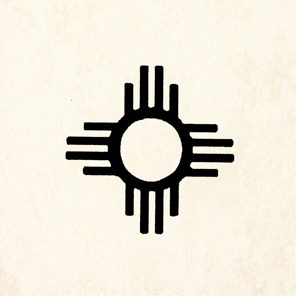 StampaFe Zia Sun Symbol Large Rubber Art Stamp