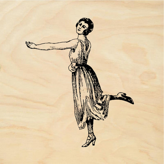 StampaFe Dancing Bonnie, left Dancing Bonnie Left - Rubber Stamp 1.75 x 2