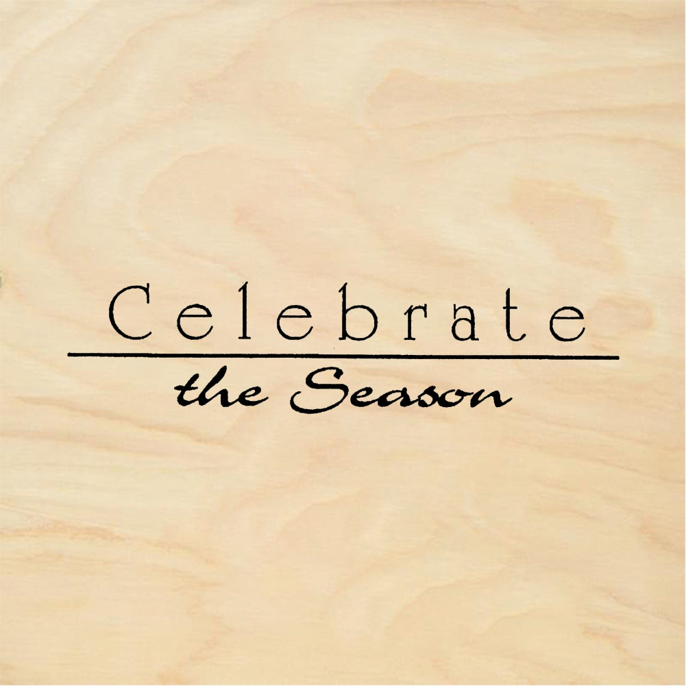 StampaFe Celebrate the Season - Rubber Stamp 3.25 x 1.25