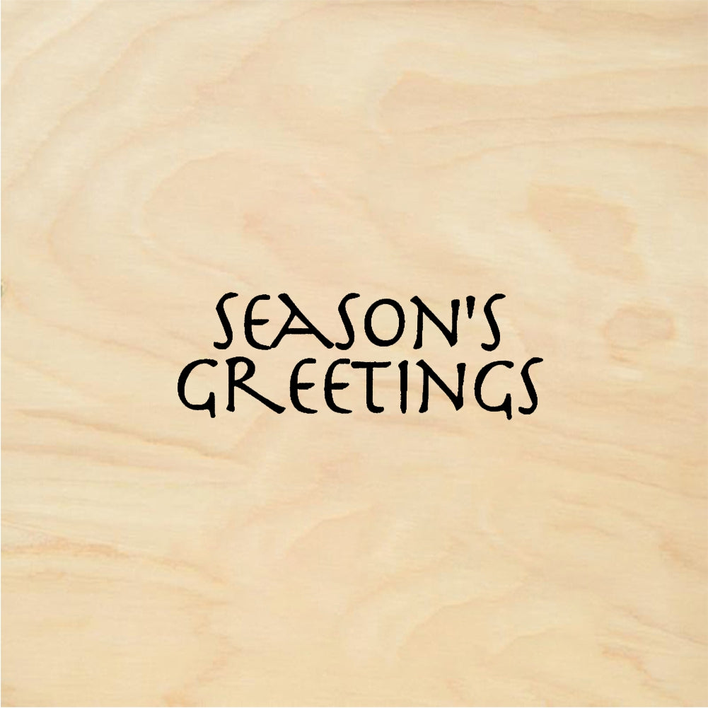 StampaFe SEASON'S GREETINGS, tiny Small Greetings - Rubber Stamp 0.75 x 0.25