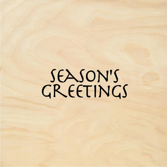 StampaFe SEASON'S GREETINGS, tiny Small Greetings - Rubber Stamp 0.75 x 0.25