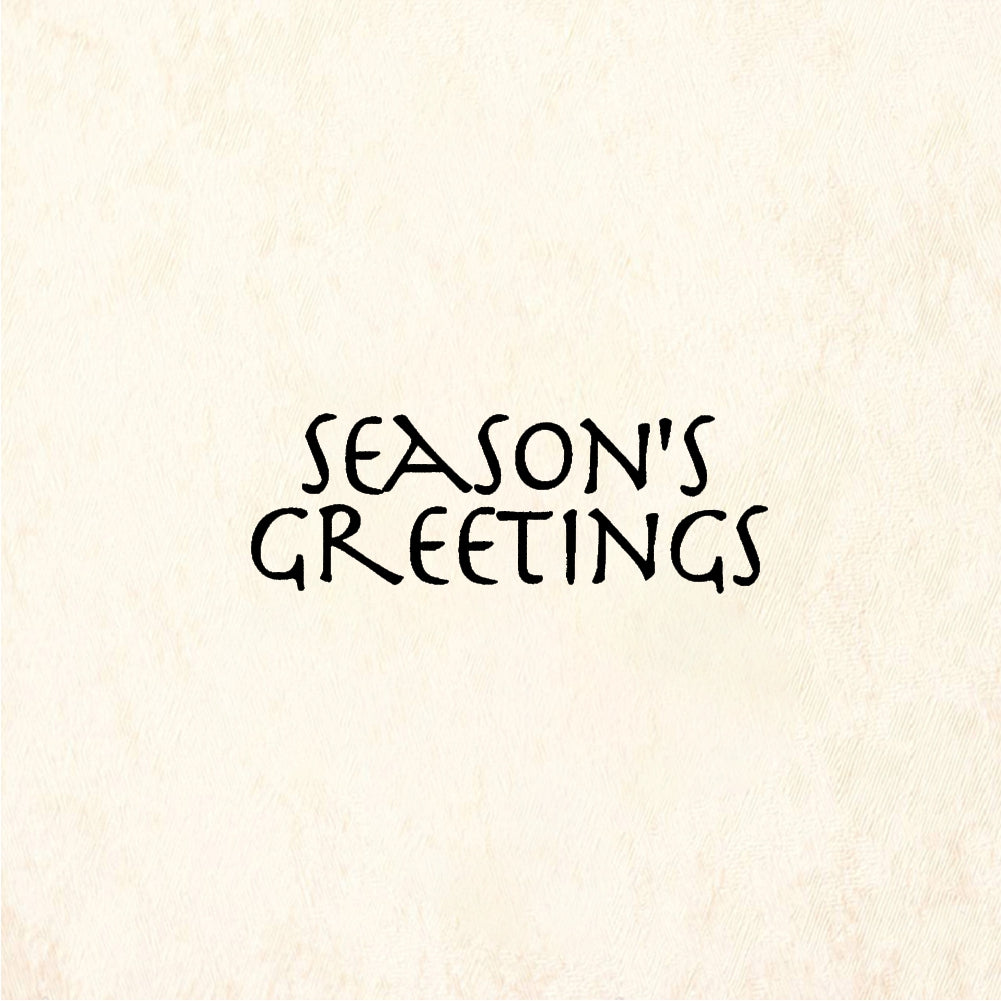 StampaFe SEASON'S GREETINGS, tiny Small Greetings - Rubber Stamp 0.75 x 0.25