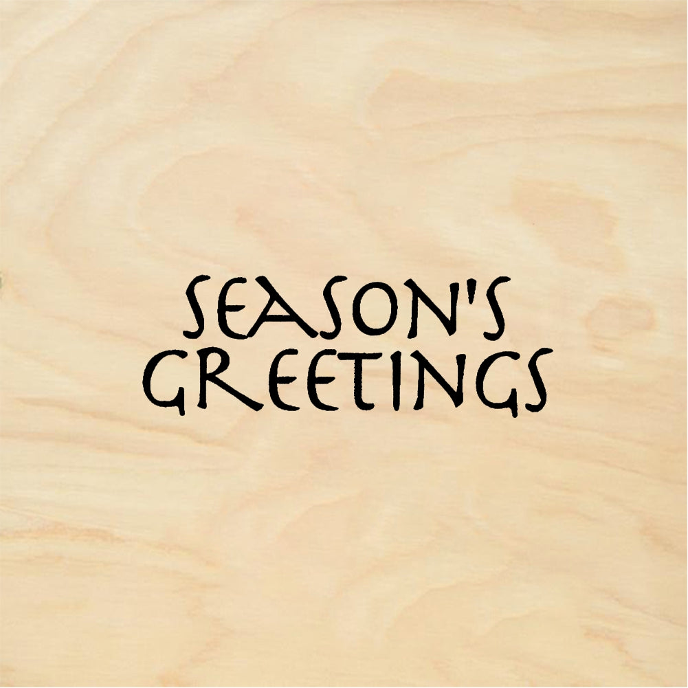 StampaFe Seasons Greetings, med Greetings Med - Rubber Stamp 2.25 x 0.75