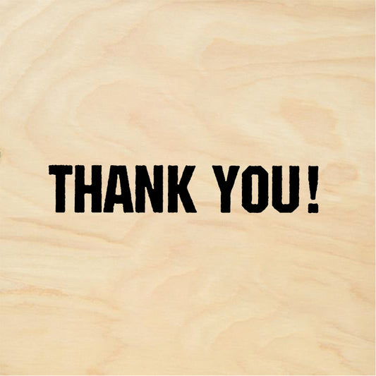 StampaFe THANK YOU! tiny Thank You - Rubber Stamp 0.75 x 0.25