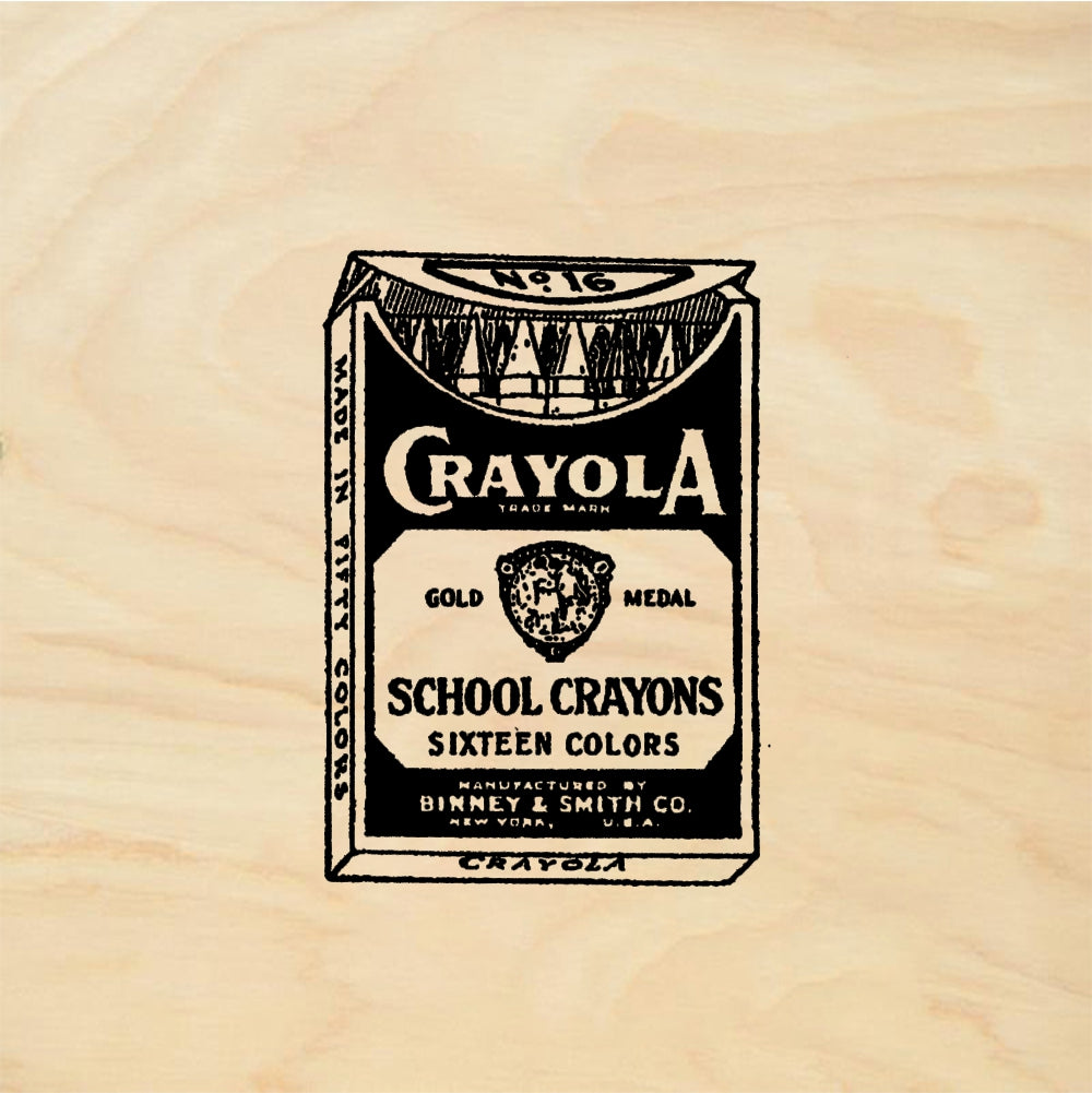 StampaFe Crayola box Crayola Crayons Box - Rubber Stamp 1 x 1.75