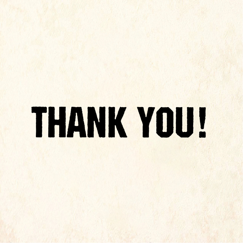 StampaFe THANK YOU! tiny Thank You - Rubber Stamp 0.75 x 0.25