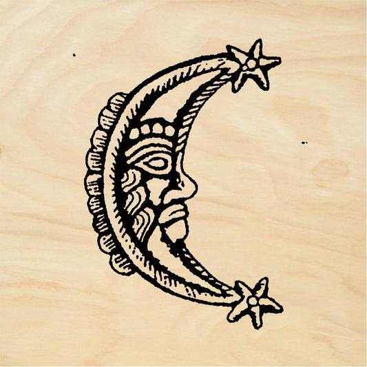 StampaFe Silver moon - Rubber Stamp 1.25 x 1