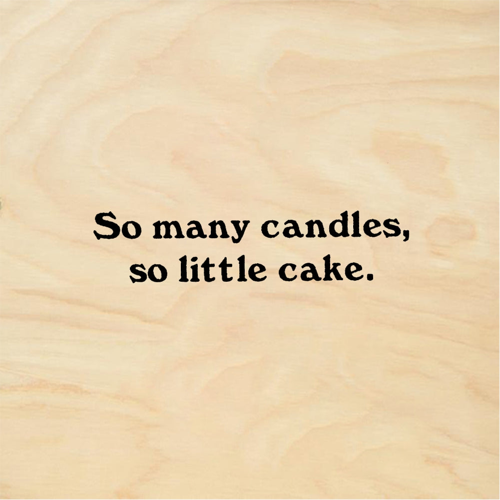 StampaFe So many candles, so little cake small - Rubber Stamp 2 x 1