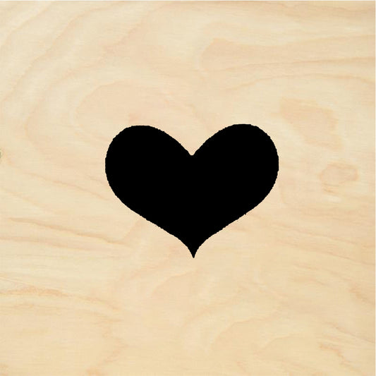 StampaFe Solid heart, sm. Small Solid Heart - Rubber Stamp 0.5 x 0.75