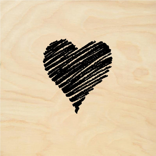 StampaFe Scribble heart - Rubber Stamp 1.25 x 1
