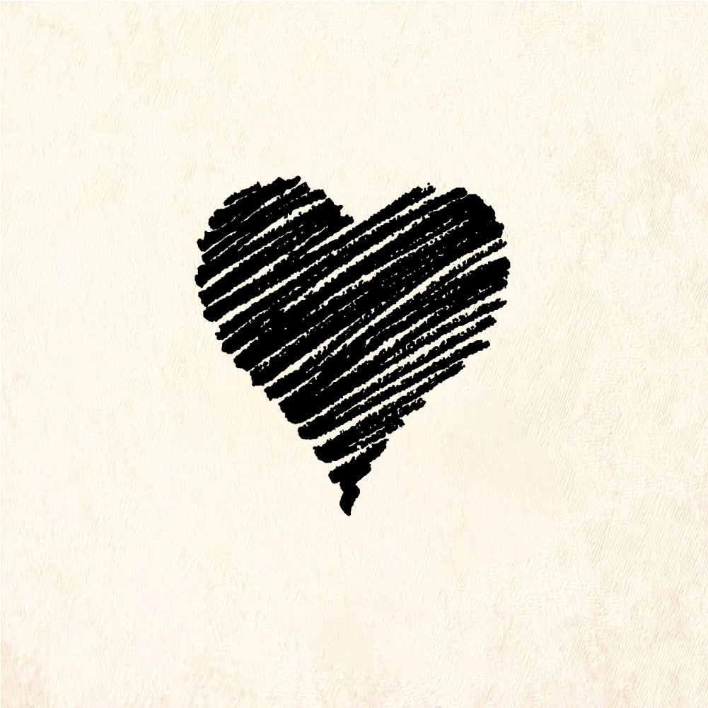 StampaFe Scribble heart - Rubber Stamp 1.25 x 1