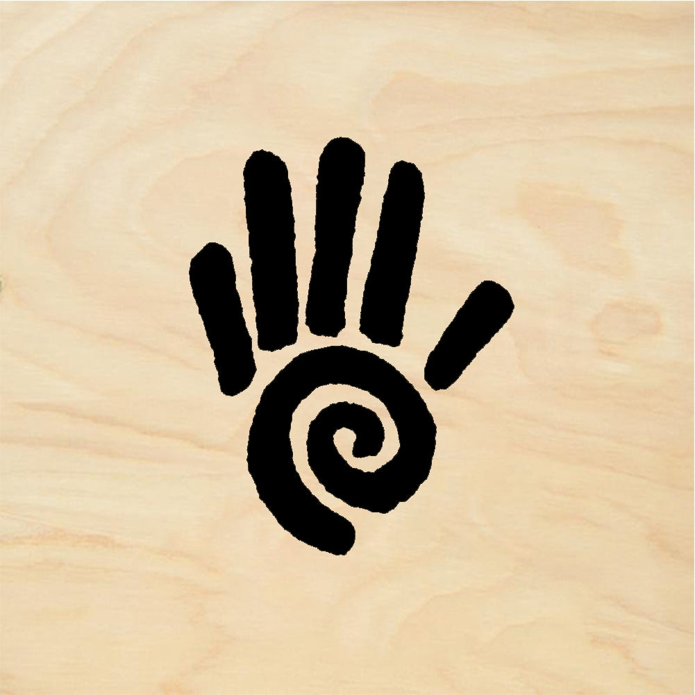 StampaFe Swirl hand, sm. left Small Swirl Hand Left - Rubber Stamp 0.75 x 1