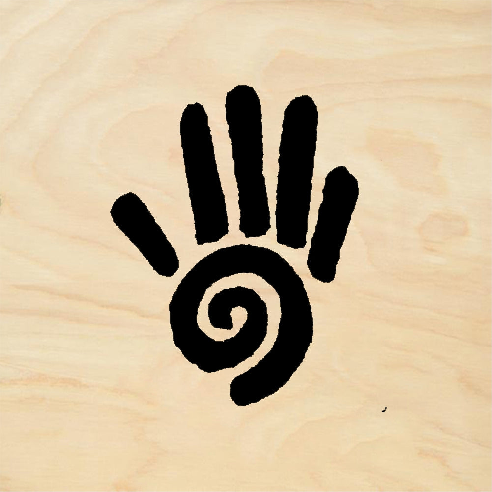 StampaFe Swirl hand, sm. right Small Swirl Hand Right - Rubber Stamp 1 x 1.25