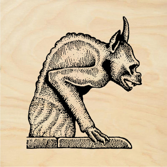StampaFe Hunchback Gargoyle, lg. Large Gargoyle - Rubber Stamp 0.75 x 2
