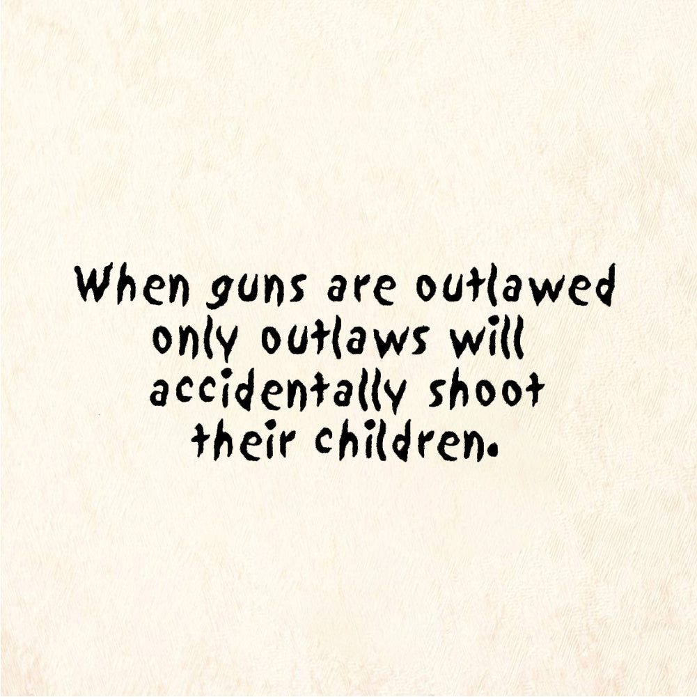 StampaFe When guns are outlawed - Rubber Stamp 1.75 x 0.75