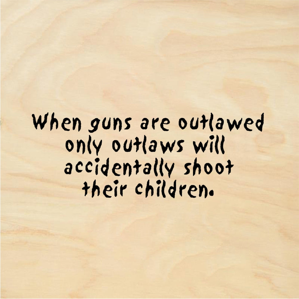 StampaFe When guns are outlawed - Rubber Stamp 1.75 x 0.75