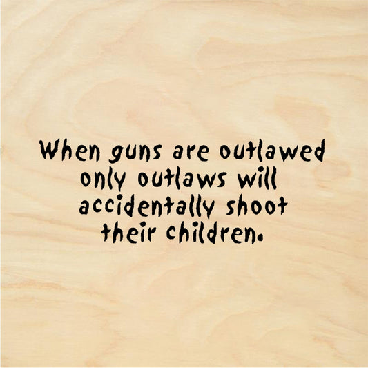 StampaFe When guns are outlawed - Rubber Stamp 1.75 x 0.75