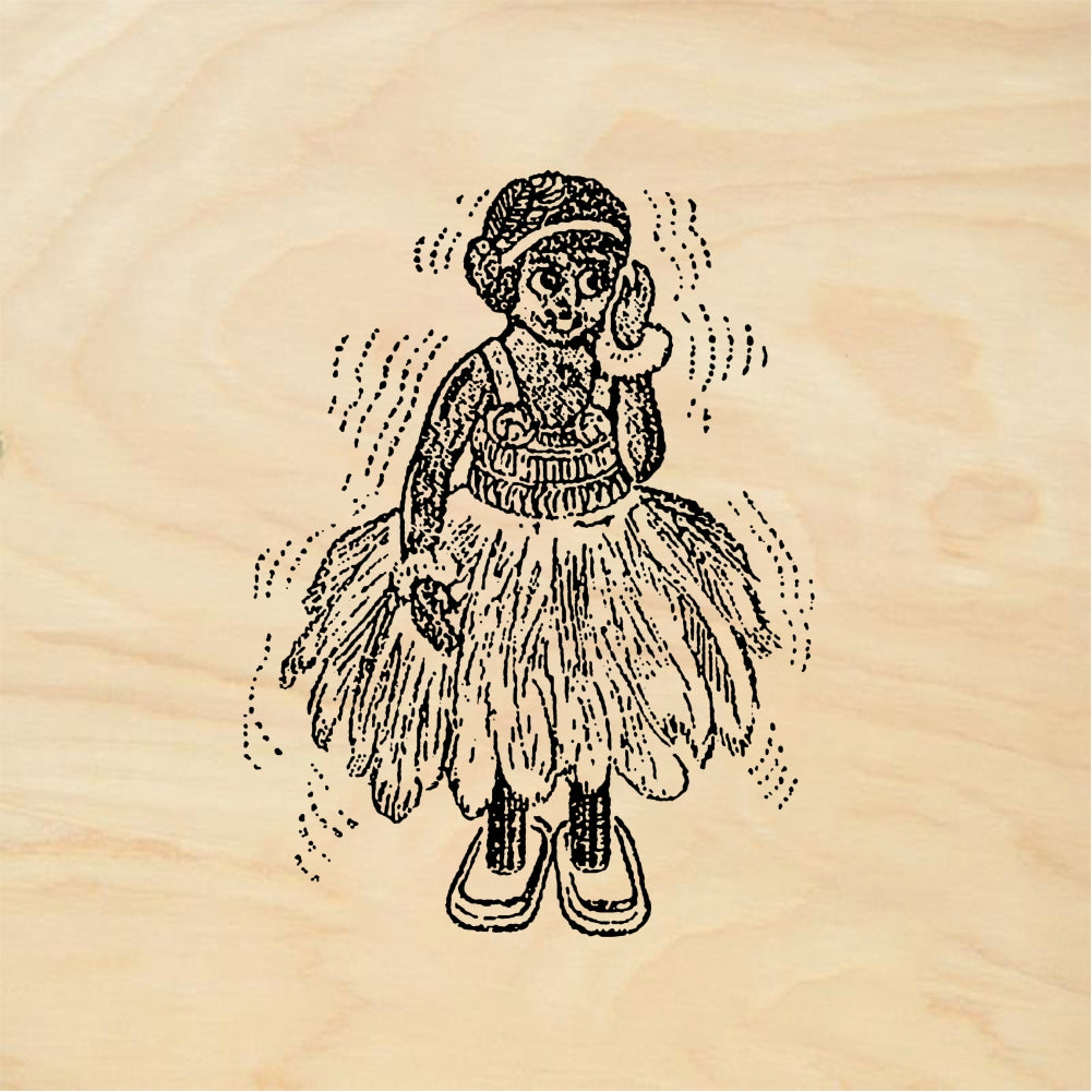 StampaFe Negro dancing Figure - Rubber Stamp 1.5 x 1.75