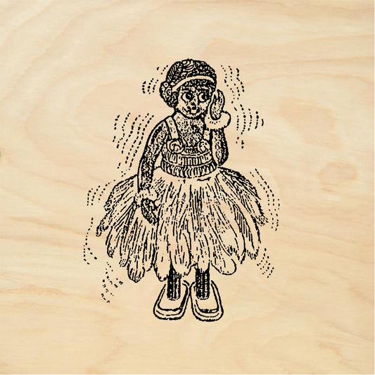 StampaFe Negro dancing Figure - Rubber Stamp 1.5 x 1.75
