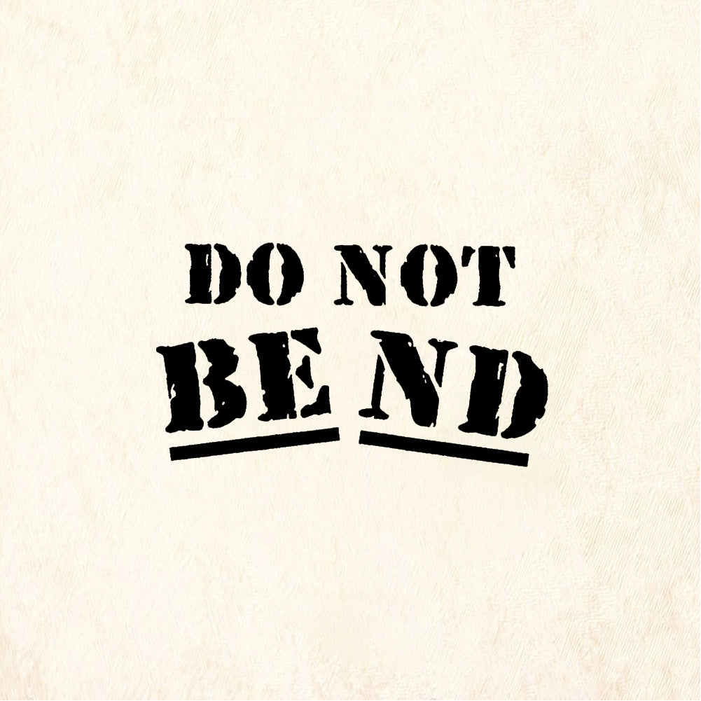 StampaFe DO NOT BEND version #1 Do Not Bend One - Rubber Stamp 2 x 1