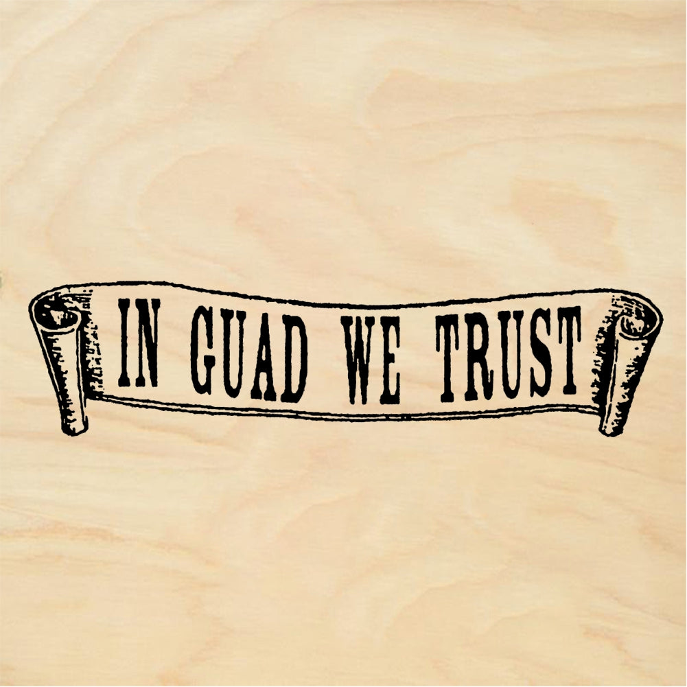 StampaFe IN GUAD WE TRUST Banner - Rubber Stamp 1.5 x 0.25