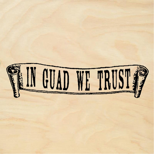 StampaFe IN GUAD WE TRUST Banner - Rubber Stamp 1.5 x 0.25