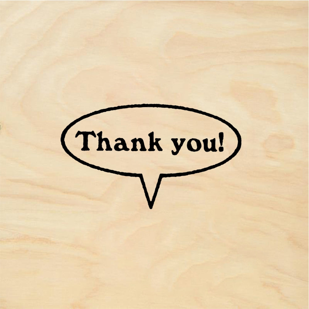 StampaFe Thank you! balloon Thank You Balloon - Rubber Stamp 0.75 x 0.25