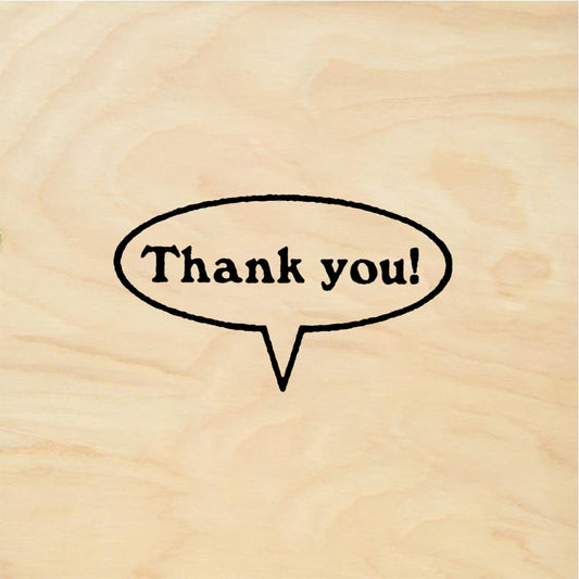 StampaFe Thank you! balloon Thank You Balloon - Rubber Stamp 0.75 x 0.25