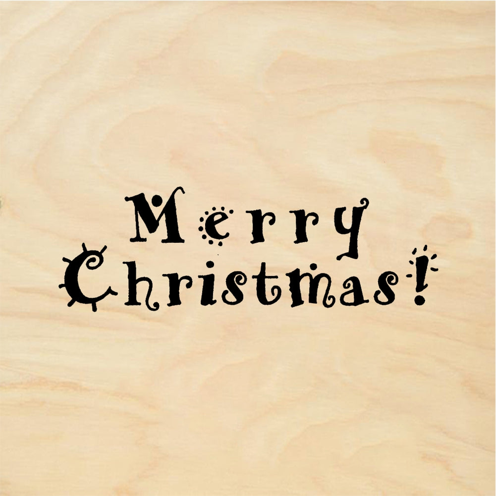 StampaFe Merry Christmas, chili pepper Chili Christmas - Rubber Stamp 1.75 x 0.5