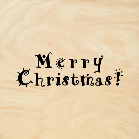 StampaFe Merry Christmas, chili pepper Chili Christmas - Rubber Stamp 1.75 x 0.5