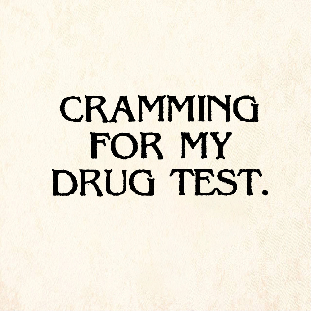 StampaFe CRAMMING FOR MY DRUG TEST - Rubber Stamp 1.75 x 0.75