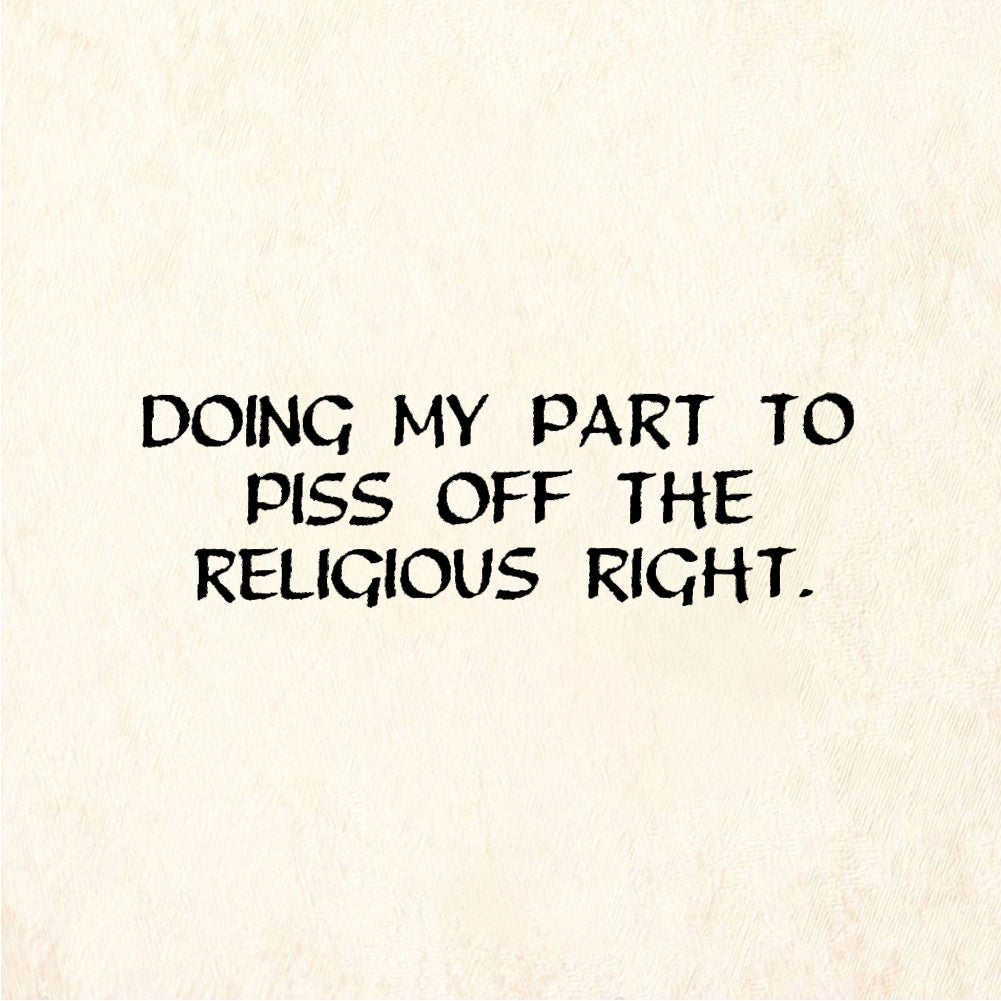 StampaFe DOING MY PART TO PISS OFF THE RELIGIOUS RIGHT - Rubber Stamp 1 x 0.25