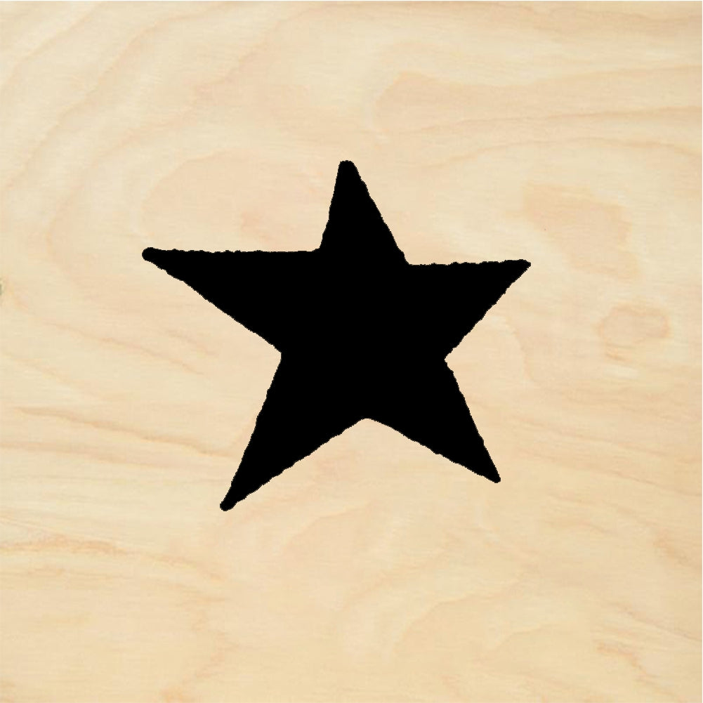 StampaFe Solid star, sharp - Rubber Stamp 0.5 x 0.75
