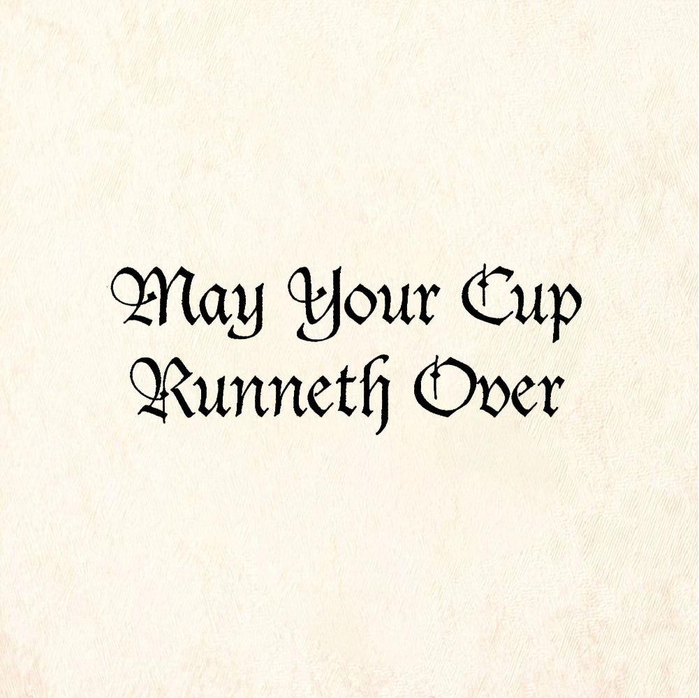 StampaFe May Your Cup Runneth Over - Rubber Stamp 2.25 x 1
