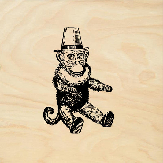 StampaFe Mechanical Monkey - Rubber Stamp 1.5 x 2