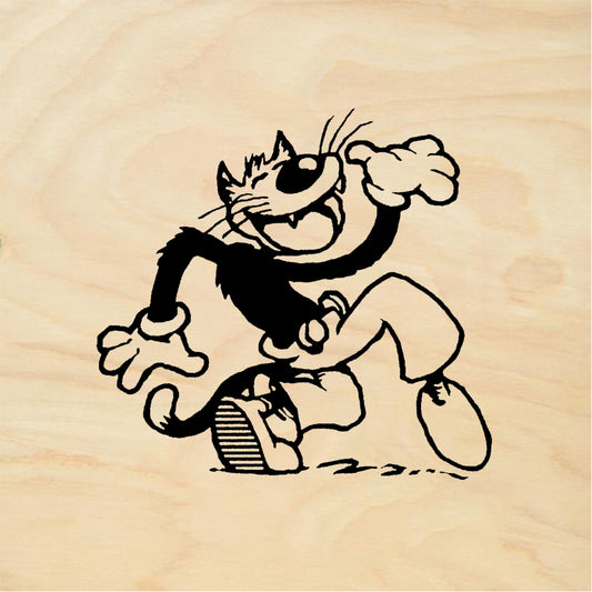 StampaFe Black Cat Boogie - Rubber Stamp 2 x 1.75