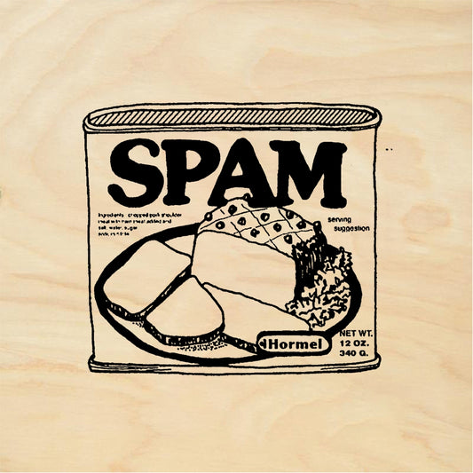 StampaFe SPAM Can Label - Rubber Stamp 1.5 x 0.75