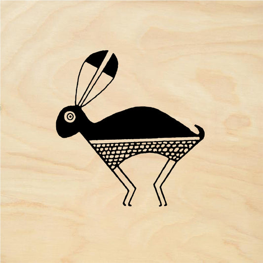 StampaFe Southwest bunny Petroglyph Bunny - Rubber Stamp 1 x 1.25