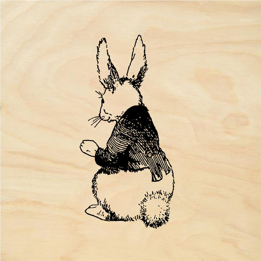 StampaFe Bunny in a jacket Bunny in Jacket - Rubber Stamp 1.5 x 1.25